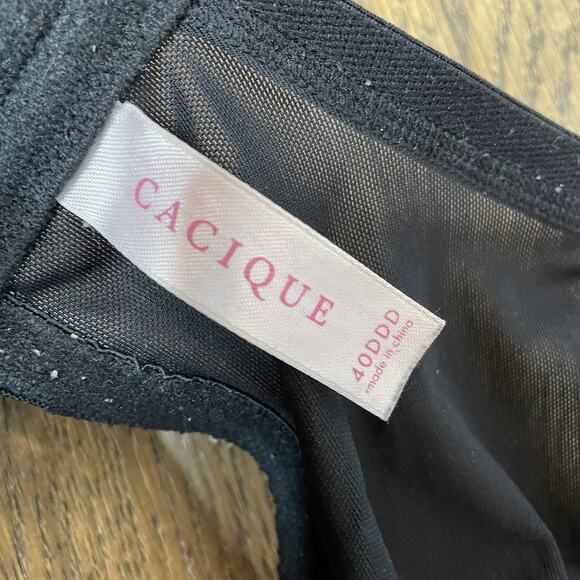 CACIQUE Black Lace Overlay Bra - Picture 4 of 4